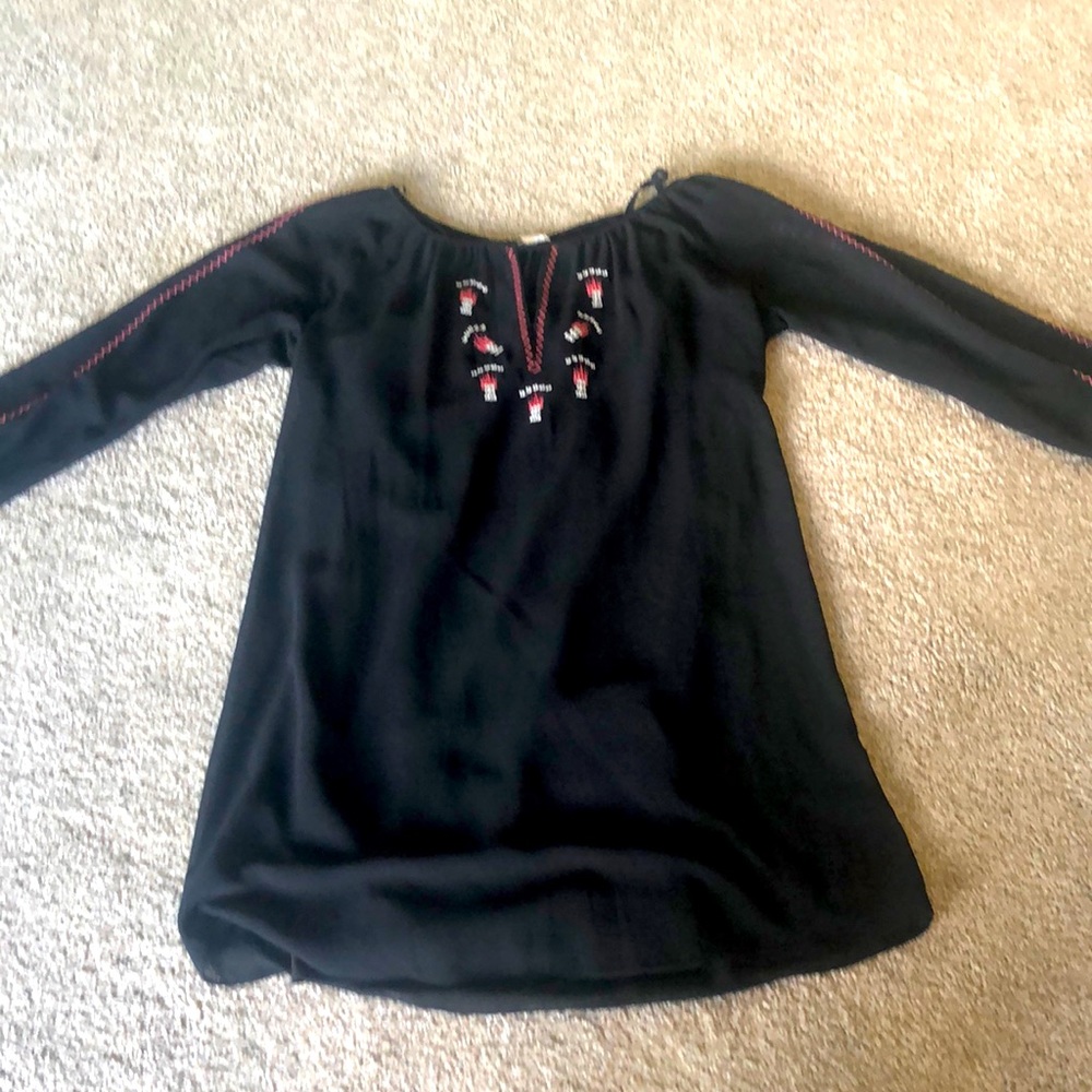 Black stitched forever 21 sheath mini dress with slip, size s